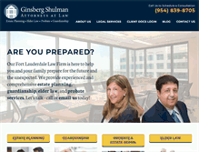 Tablet Screenshot of ginsbergshulman.com